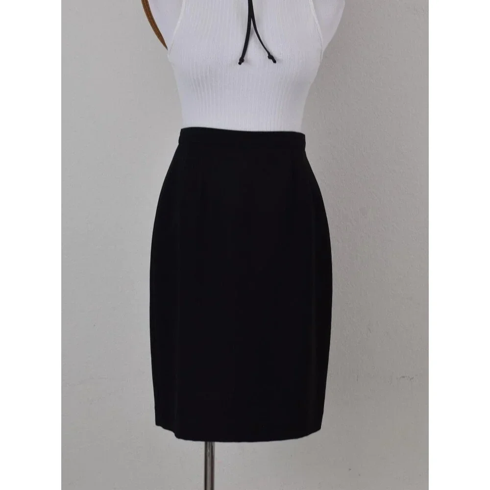 Vintage 90s Black Pencil Skirt size‎ 8P